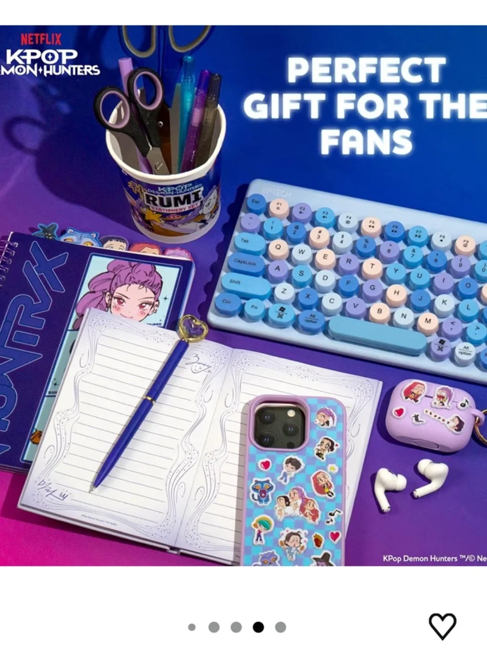 KPop Demon Hunters™ Huntr/x Tab Journal with 80 Lined Pages, Spiral-Bound